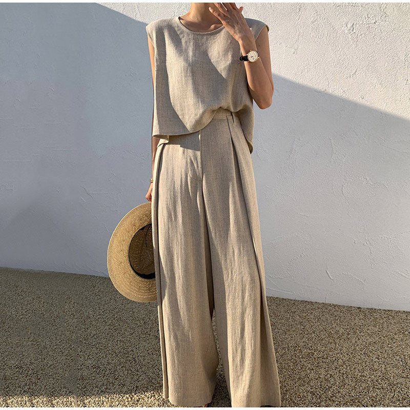 Livia - Elegante Mouwloze Tweedelige Set
