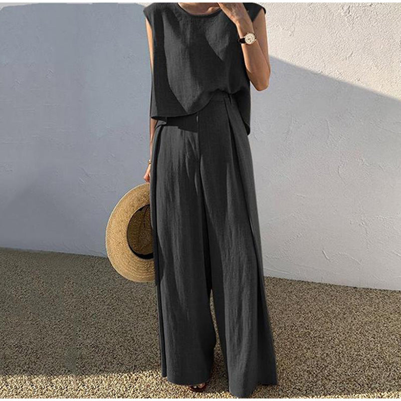 Livia - Elegante Mouwloze Tweedelige Set