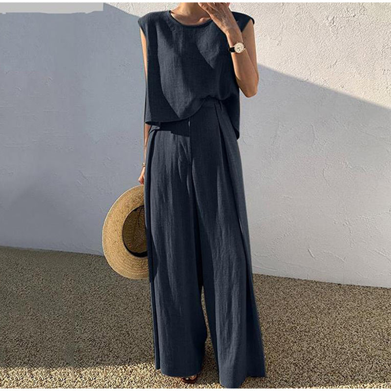 Livia - Elegante Mouwloze Tweedelige Set