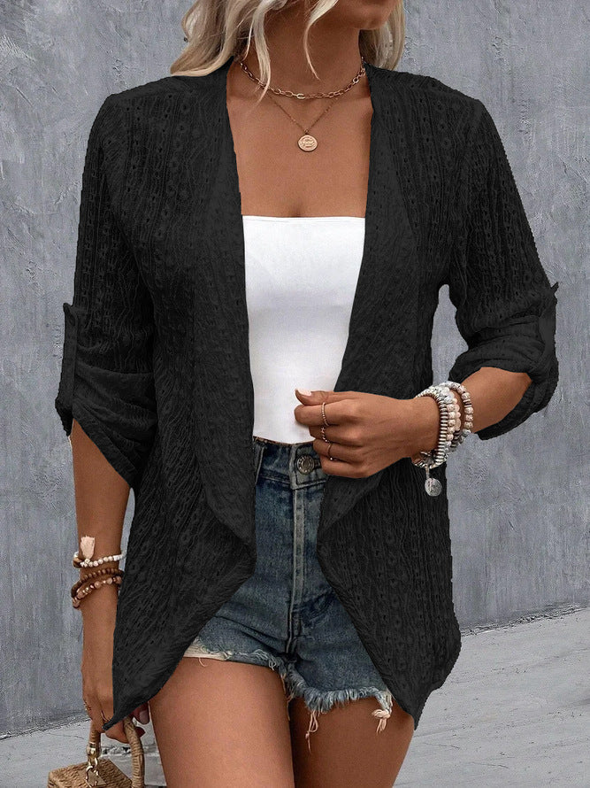 Hannah – Elegante cardigan met lange mouwen en open voorkant
