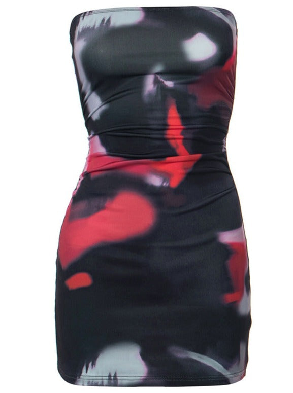 Lily – Trendy strapless bodycon mini-jurk met relaxte pasvorm