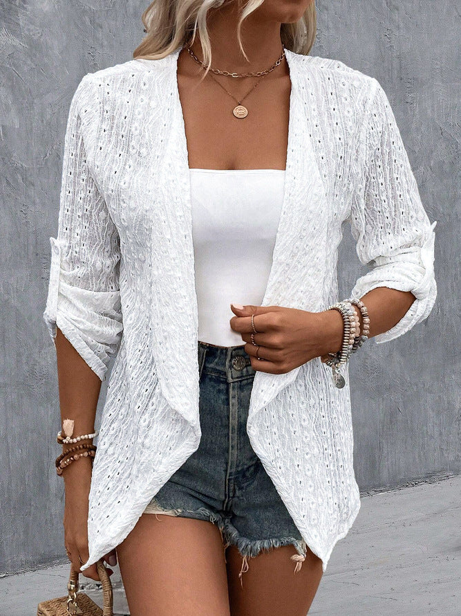 Hannah – Elegante cardigan met lange mouwen en open voorkant