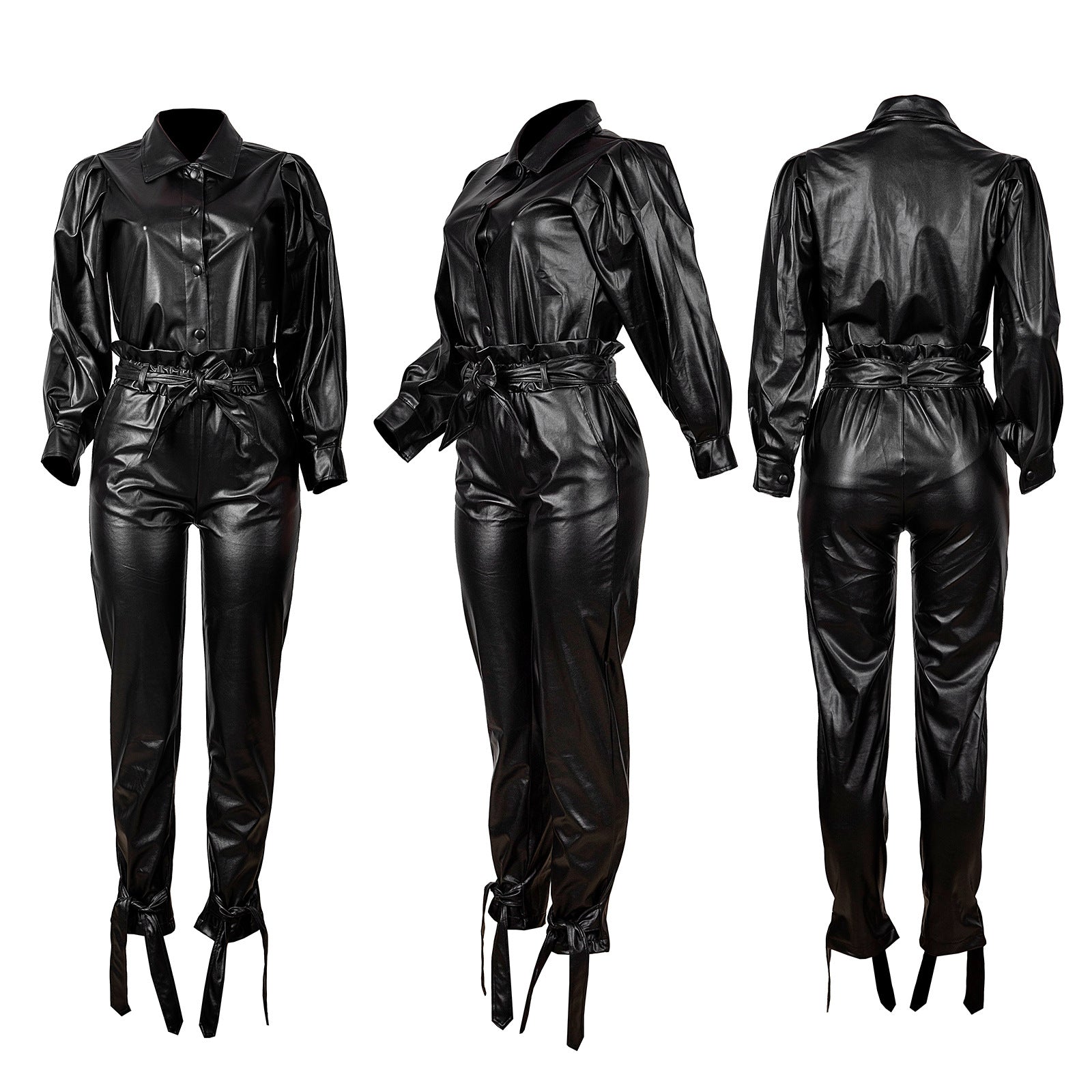 Valeria - Geraffineerde jumpsuit met knoopsluiting en flatterende tailleband