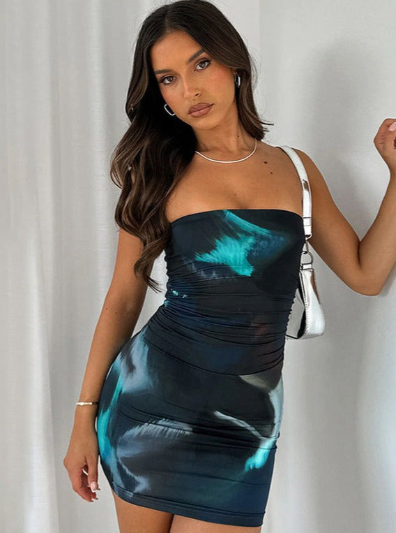 Lily – Trendy strapless bodycon mini-jurk met relaxte pasvorm