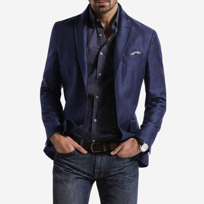 Travis – Blazer met Lange Mouwen Knopen en Meerdere Zakken