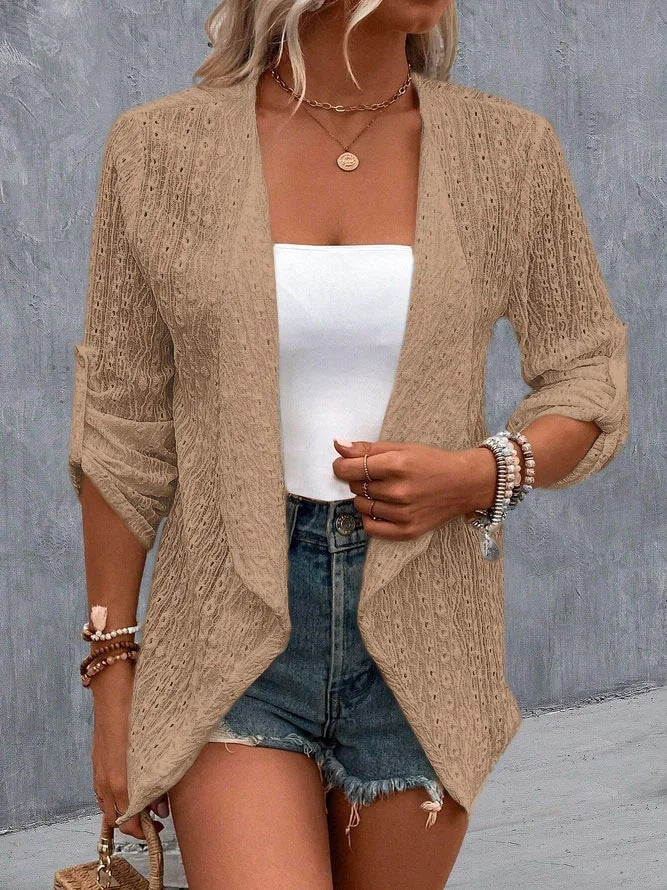 Hannah – Elegante cardigan met lange mouwen en open voorkant