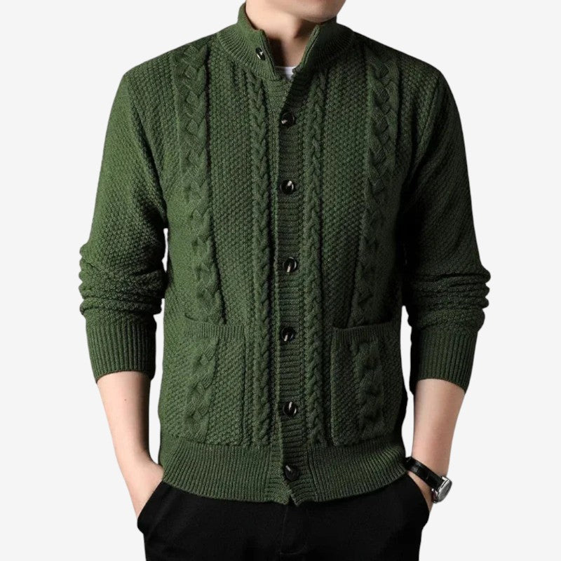 Russell - Vest met Lange Mouwen Knopen en Zijzakken