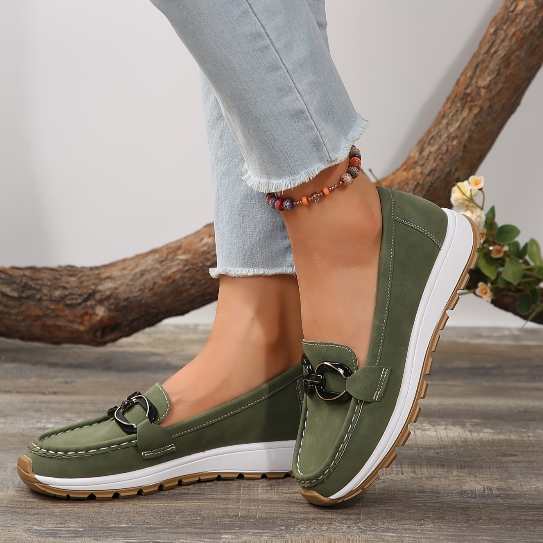 Anna - Sneakers met gesp en gepolsterde binnenzool