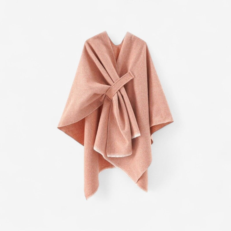 Jessica - Poncho met Schouderwikkel en Kwastjes