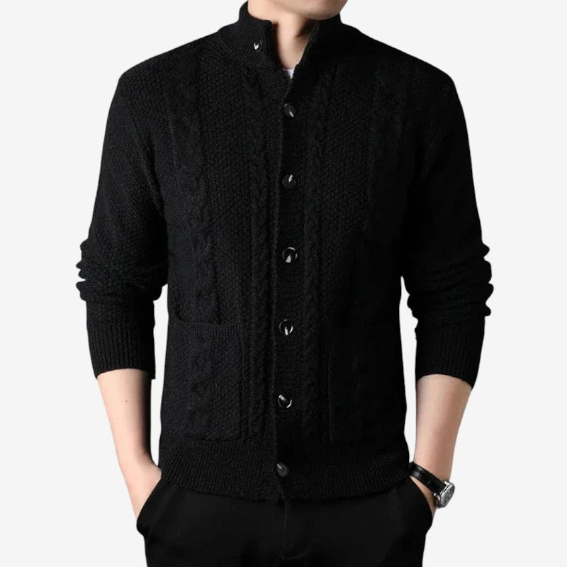 Russell - Vest met Lange Mouwen Knopen en Zijzakken