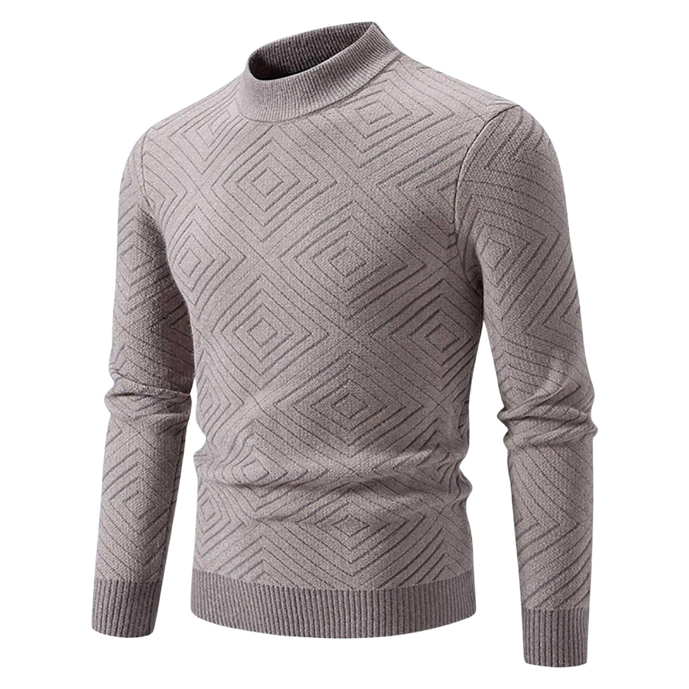 Gabriel - Lange mouw Slim Fit trui met klassieke ronde hals