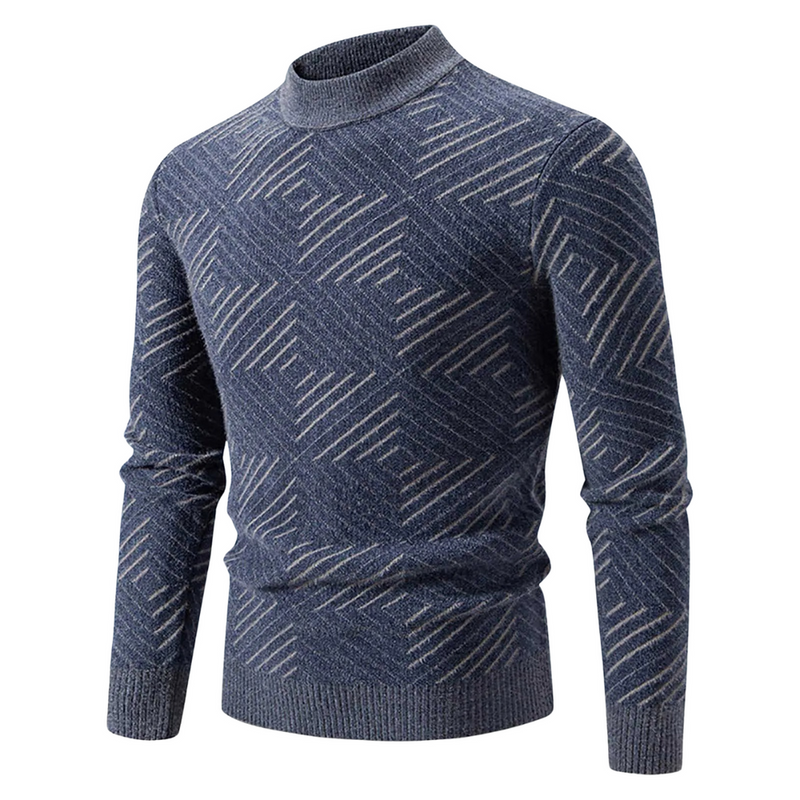 Gabriel - Lange mouw Slim Fit trui met klassieke ronde hals