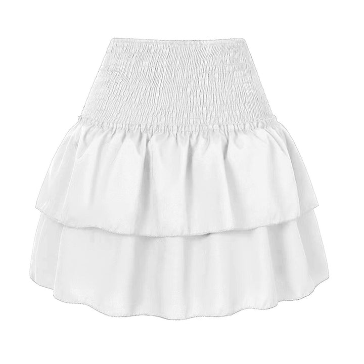 Isabela - Elegante midirok met elastische tailleband en bedrukt patroon