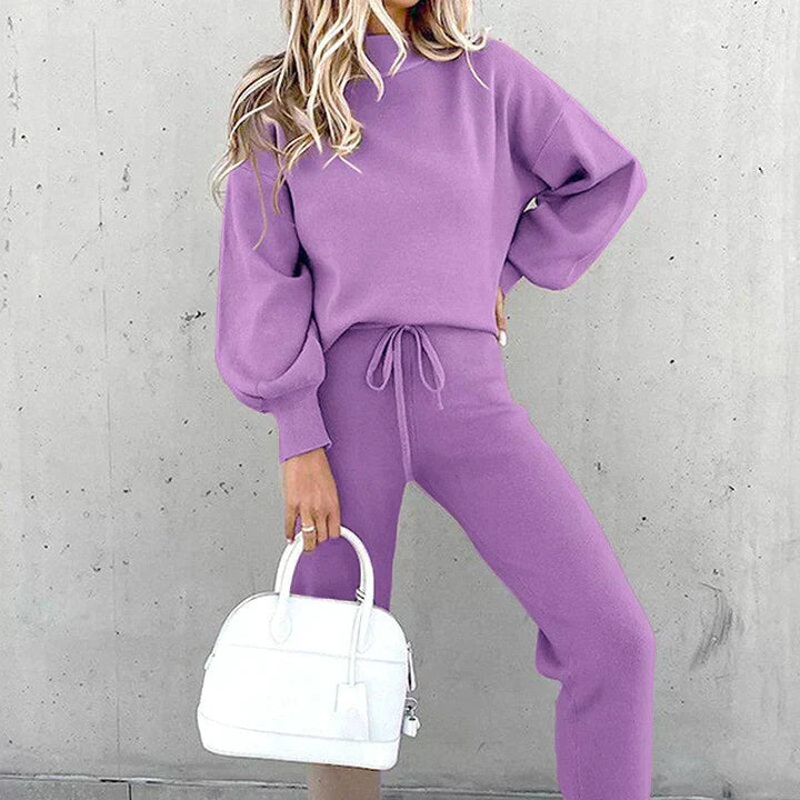 Lotte - Casual Tweedelige Set met Lange Mouwen en Ronde Hals