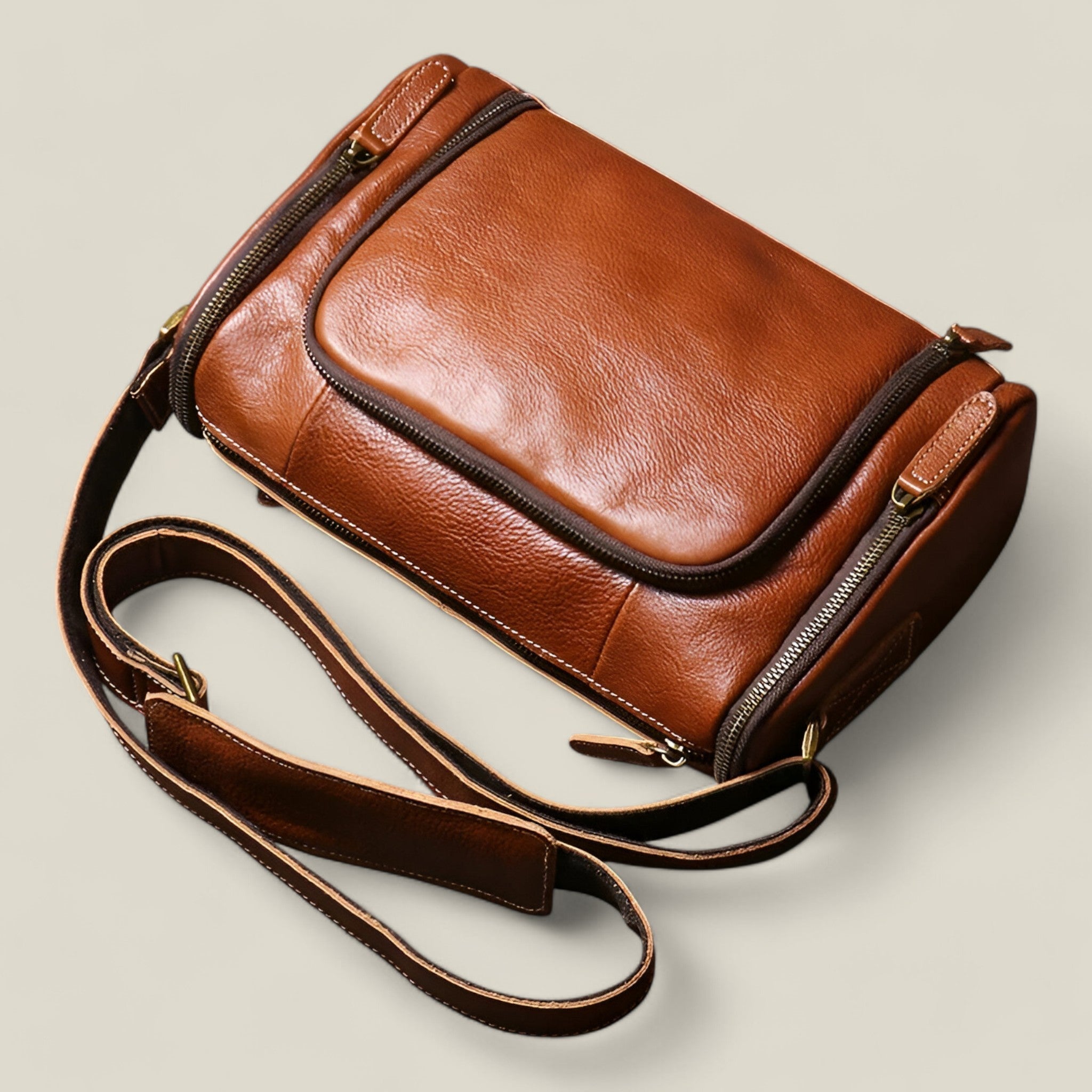 Benjamin - Klassieke vintage crossbodytas met compact ontwerp en tijdloze stijl
