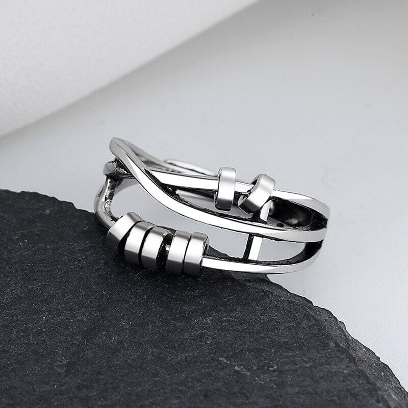 Willow - Stressverlichtende ring met roterende kralen voor focus en comfort