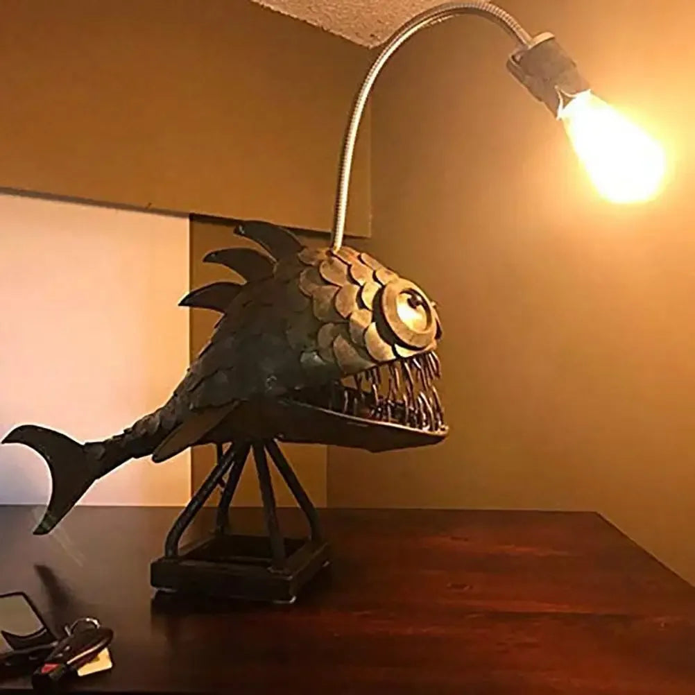 GlowFish - Retro zeeduivel tafellamp met uniek ontwerp