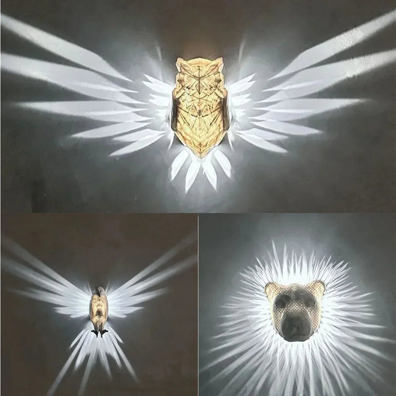 WildGlow - 3D-Dierenkop Wandlamp voor Uniek Decor