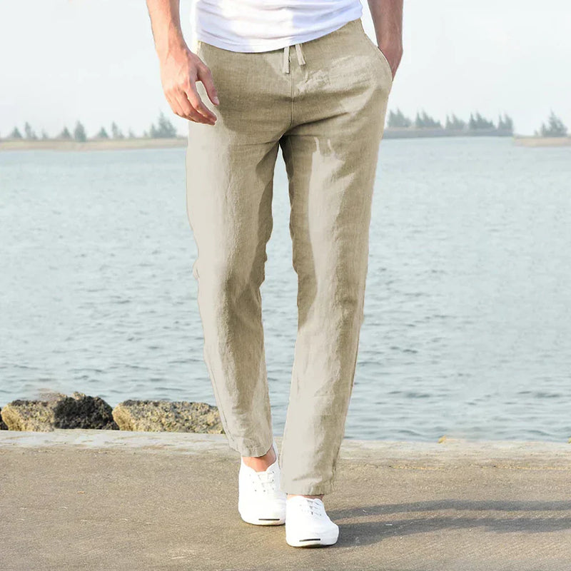 Ethan - Relaxed Fit Broek met Verstelbare Taille en Functionele Zakken