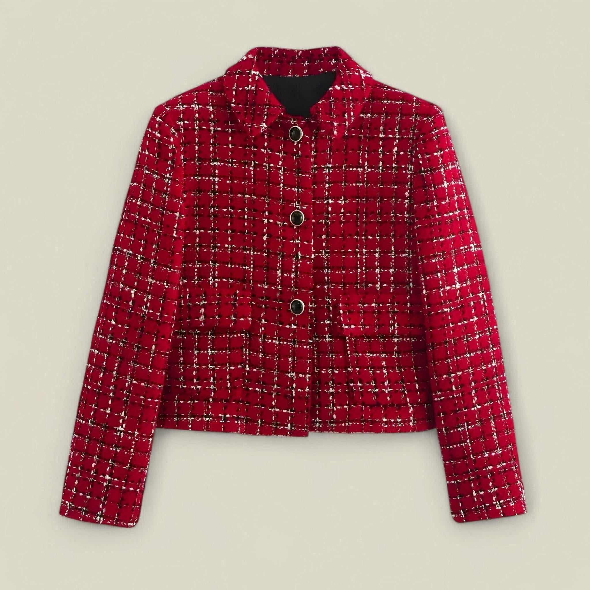 Anna - Stijlvolle jas- en rokset met knopen voor trendy comfort