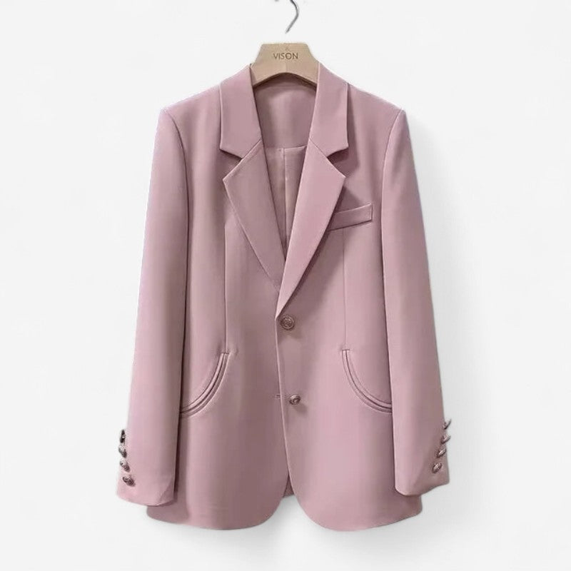 Gloria - Blazer met Lange Mouwen Knoopsluiting en Meerdere Zakken