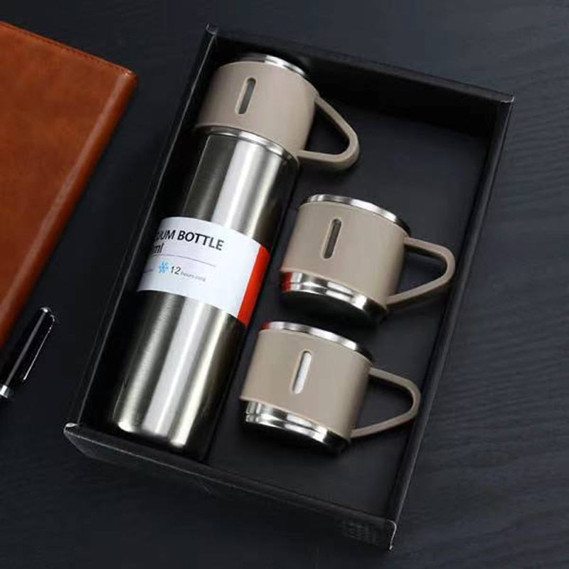 BrewCarry – Moderne thermosfles met bekerdeksel en langdurig warmtebehoud