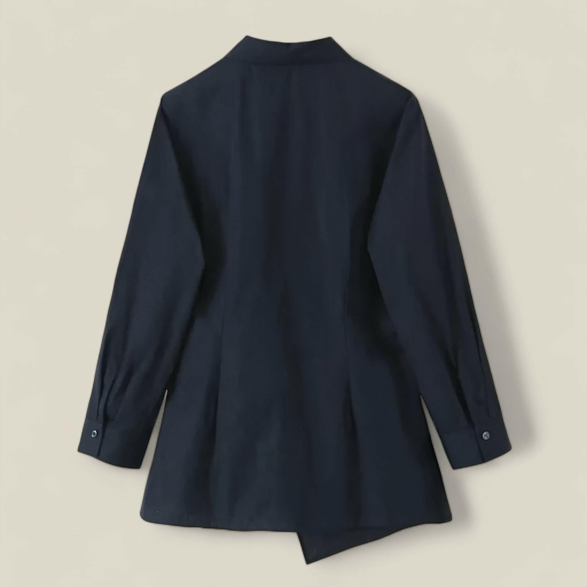 Aria - Trendy tweedelige set met overhemd zonder knopen en losvallende broek