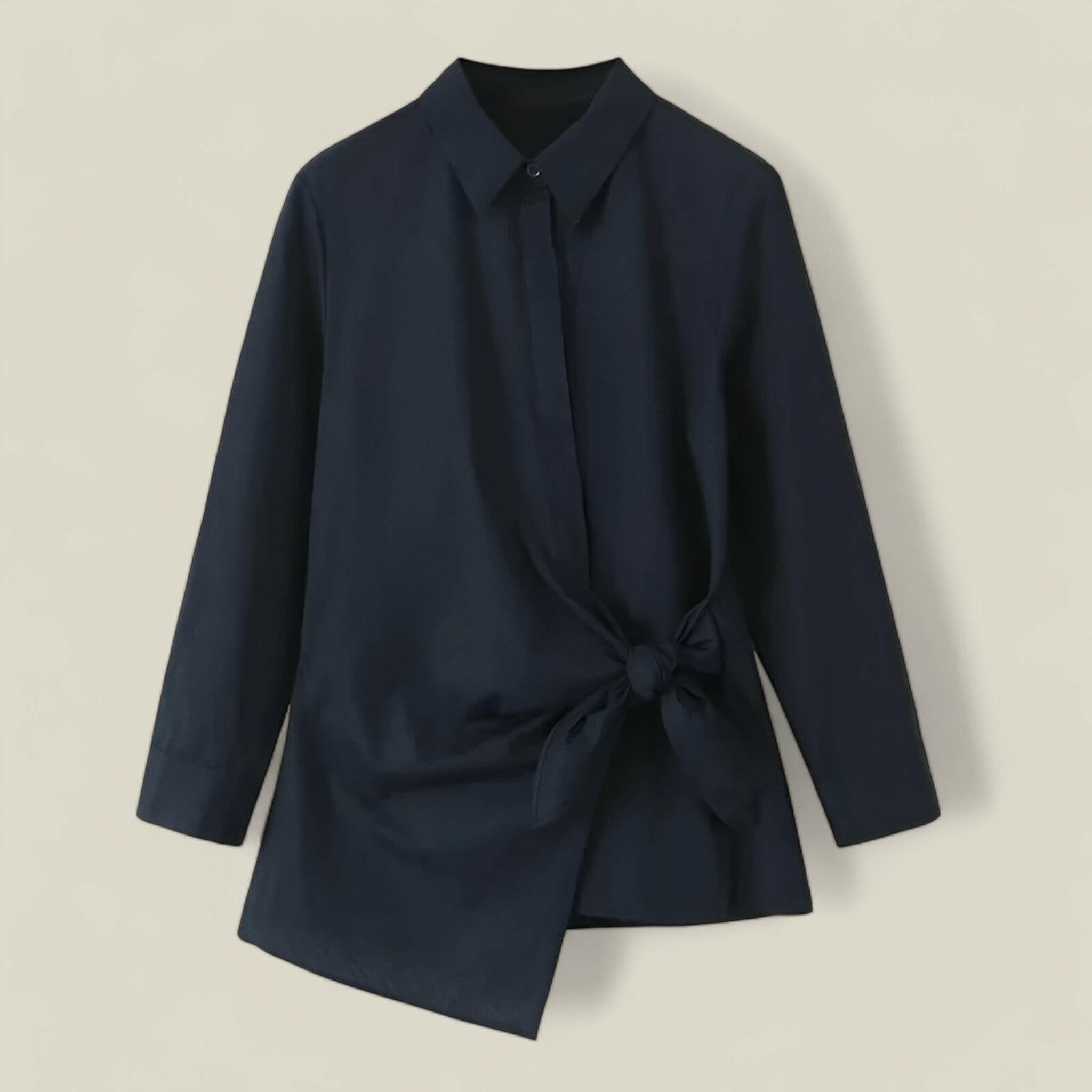 Aria - Trendy tweedelige set met overhemd zonder knopen en losvallende broek