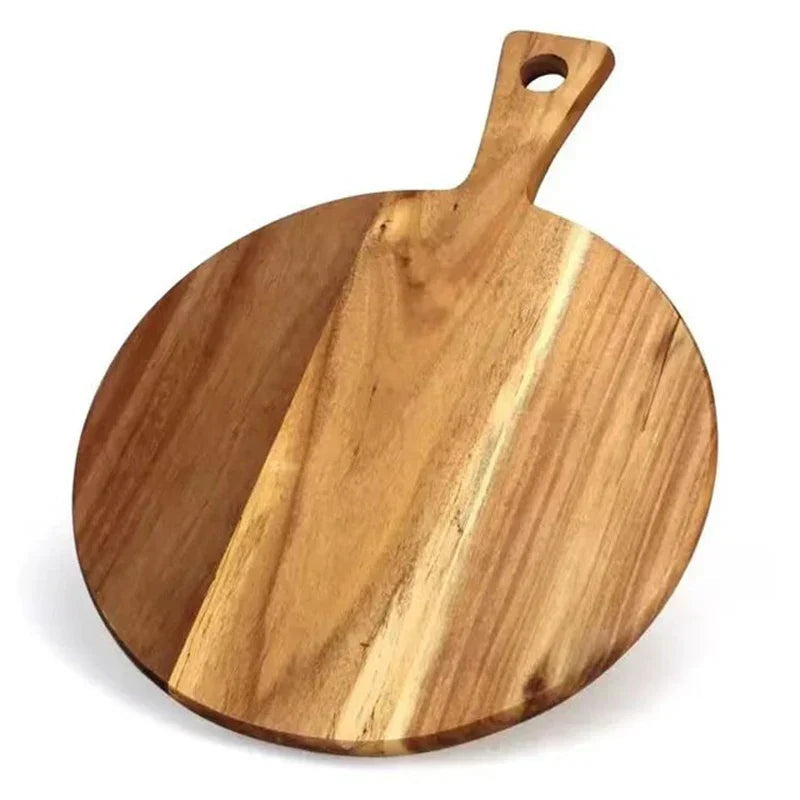 ServeCraft – Rustieke pizzaschep en serveerplank met strak handvat en afgerond oppervlak