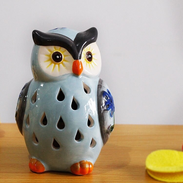SolarOwl - Keramische Solar Tuinlamp met Dimbare LED