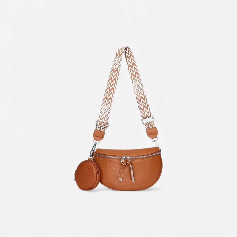 Emma – Schoudertas met Afneembare Bandjes en Ritsvakken