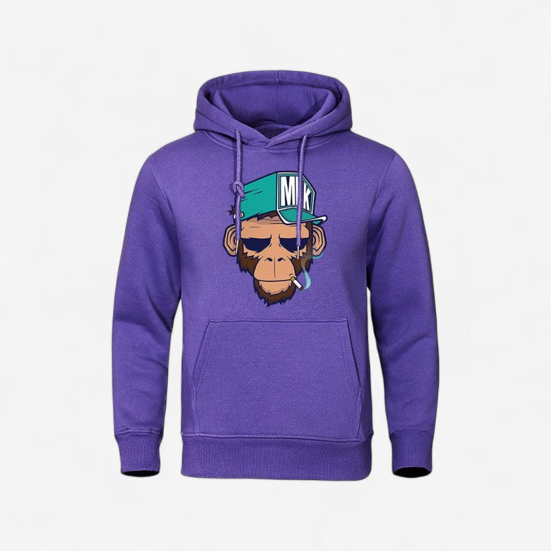 Alex - Hoodie met Lange Mouwen Zakjes en Geribd Detail