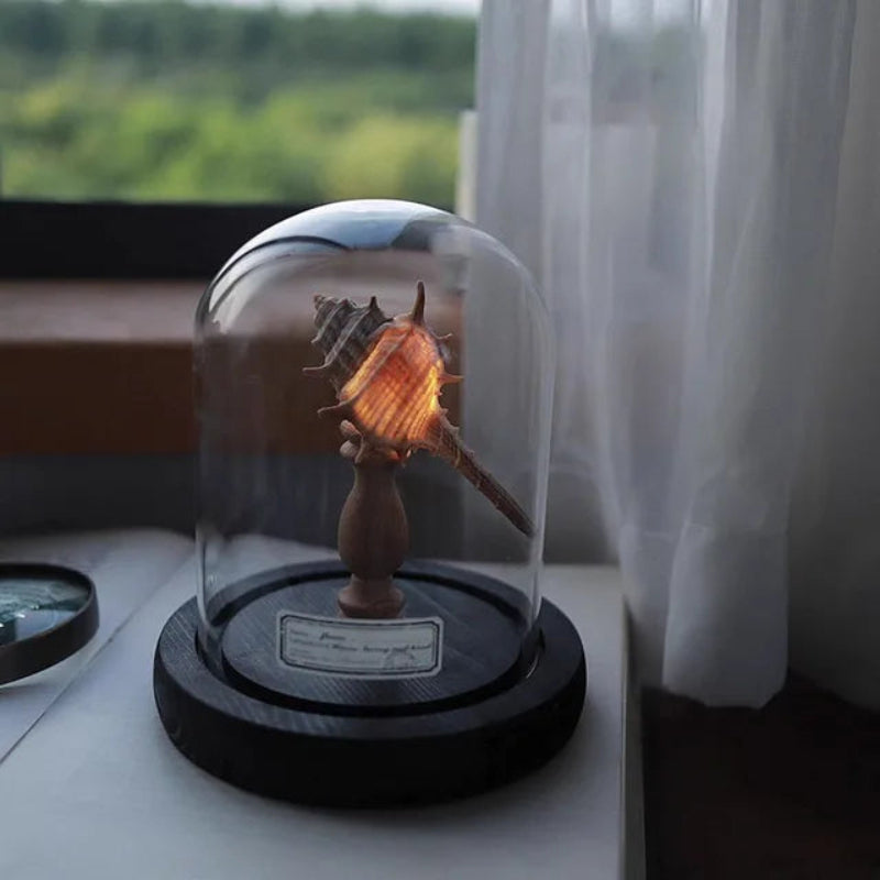 MushGlow - Mini-paddenstoelnachtlampje in glazen koepel met warme magische gloed