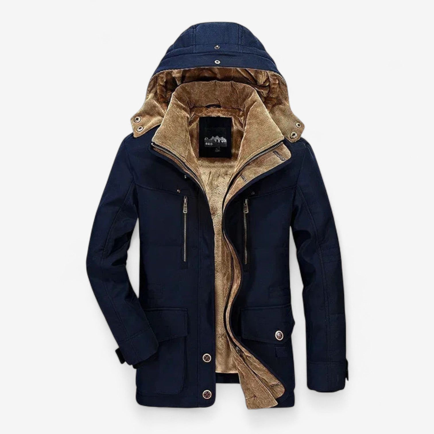 Jeremy – Geïsoleerde Winterjas van Katoen-Polyester Mix met Capuchon en Ritssluiting