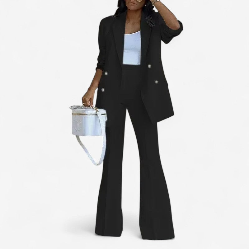 Renske – Twee delig Set met Blazer en Flared Broek