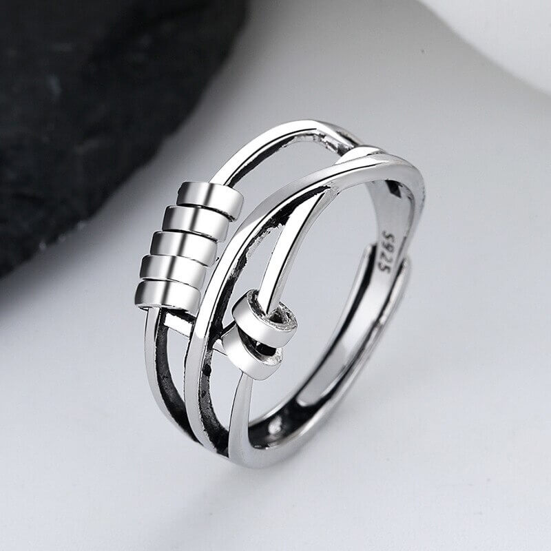Willow - Stressverlichtende ring met roterende kralen voor focus en comfort
