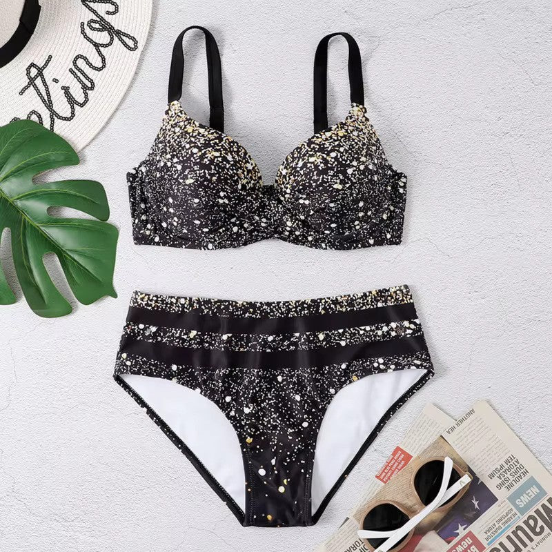Breni - Trendy bikiniset met hoog getailleerde onderkant en glamoureus design