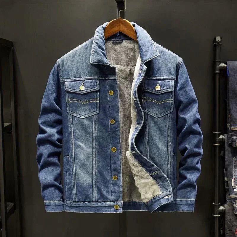 Jade - Klassieke heren denim winterjas voor comfort en stijl