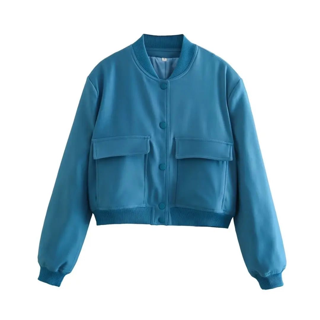 Anna - Trendy bomberjack met V-hals en handige zakken
