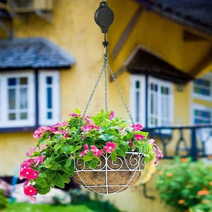 HangEase - Ruimtebesparende plantenhanger met verstelbare hoogte en huisdierbescherming |1+1 Gratis