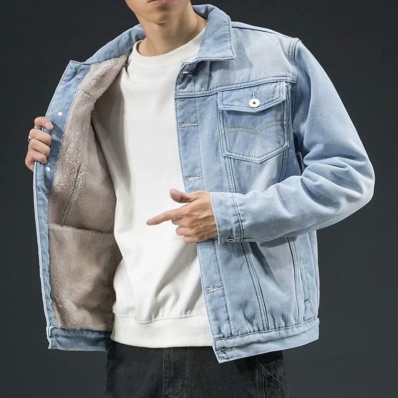 Jade - Klassieke heren denim winterjas voor comfort en stijl