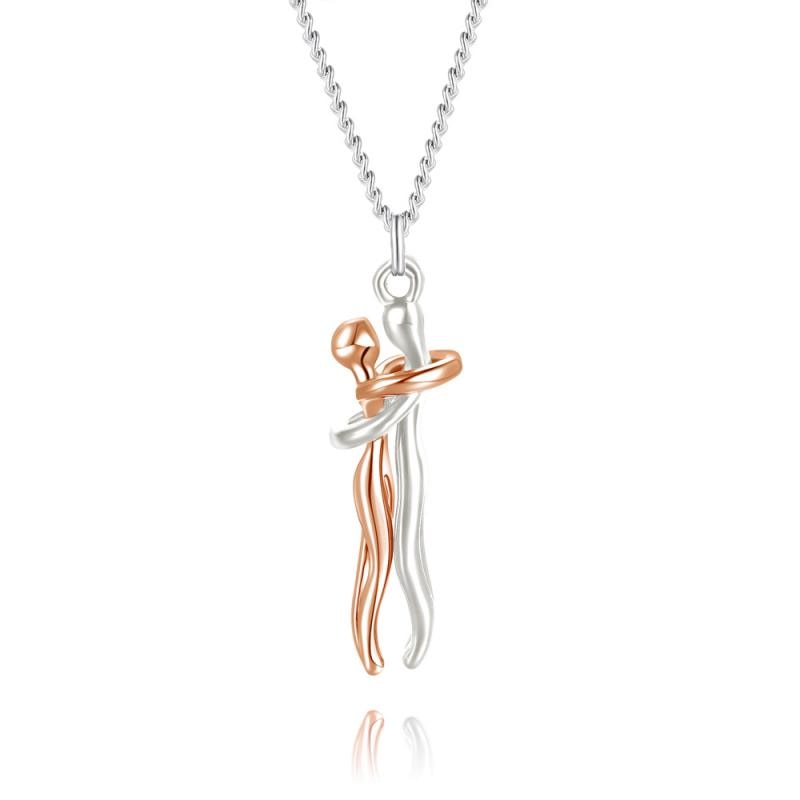 HugNeck – Elegante roestvrijstalen knuffelketting die eeuwige liefde en genegenheid symboliseert