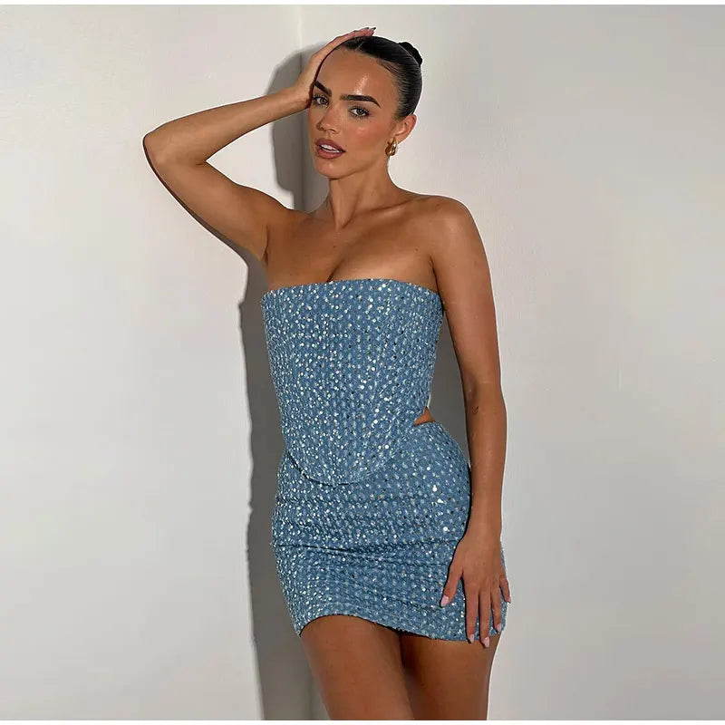 Hailey - Tweedelige Set met Strapless Topje