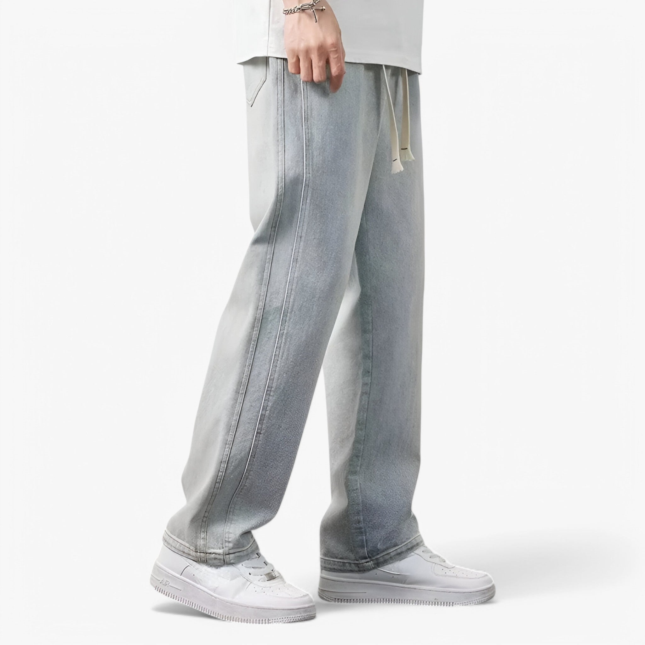 Jake – Relaxte wijde broek met functionele zakken en comfortabele tailleband