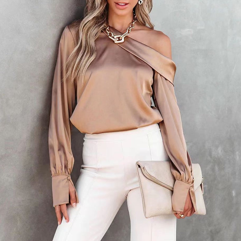 Isla – Elegante off-shoulder blouse met lange mouwen