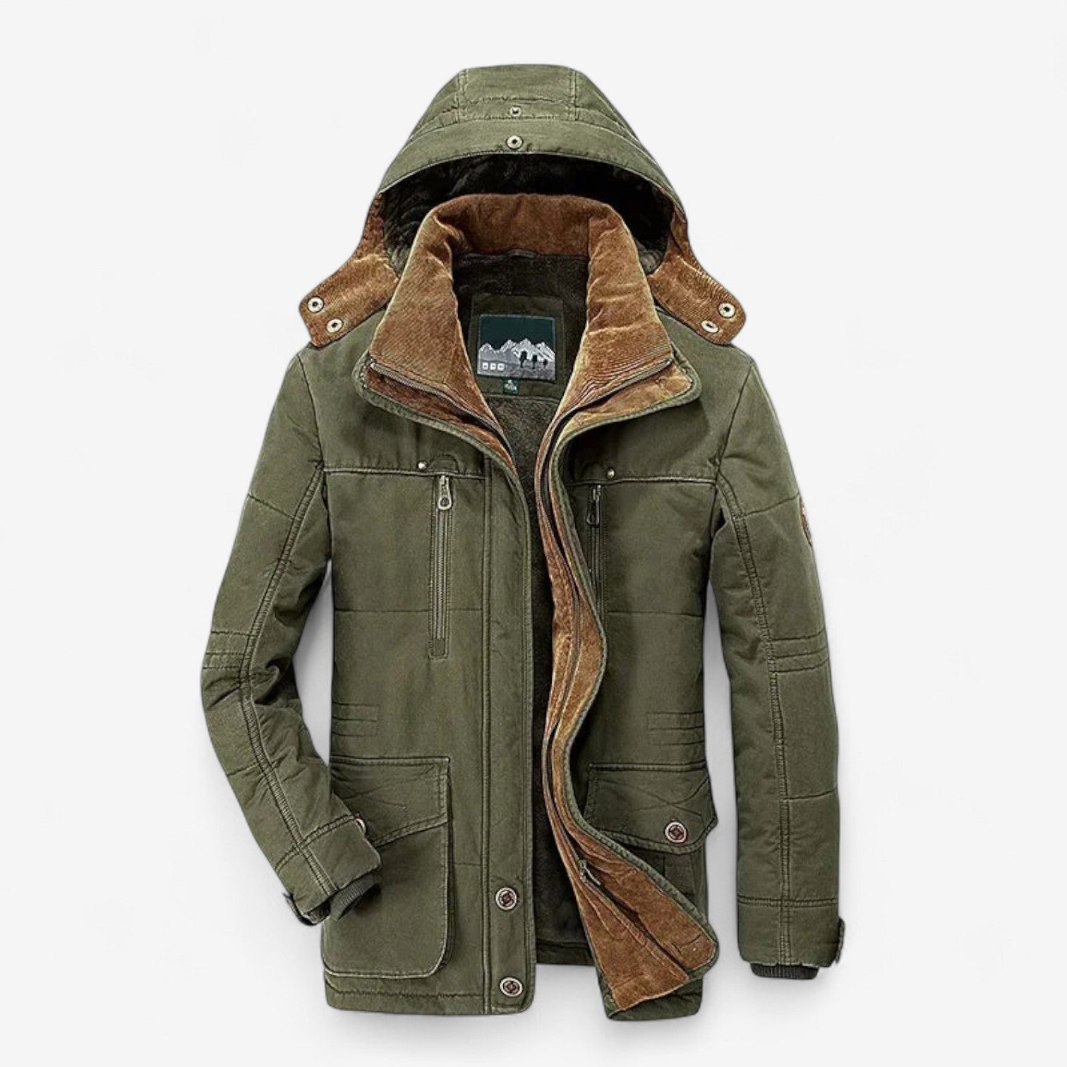 Jeremy – Geïsoleerde Winterjas van Katoen-Polyester Mix met Capuchon en Ritssluiting
