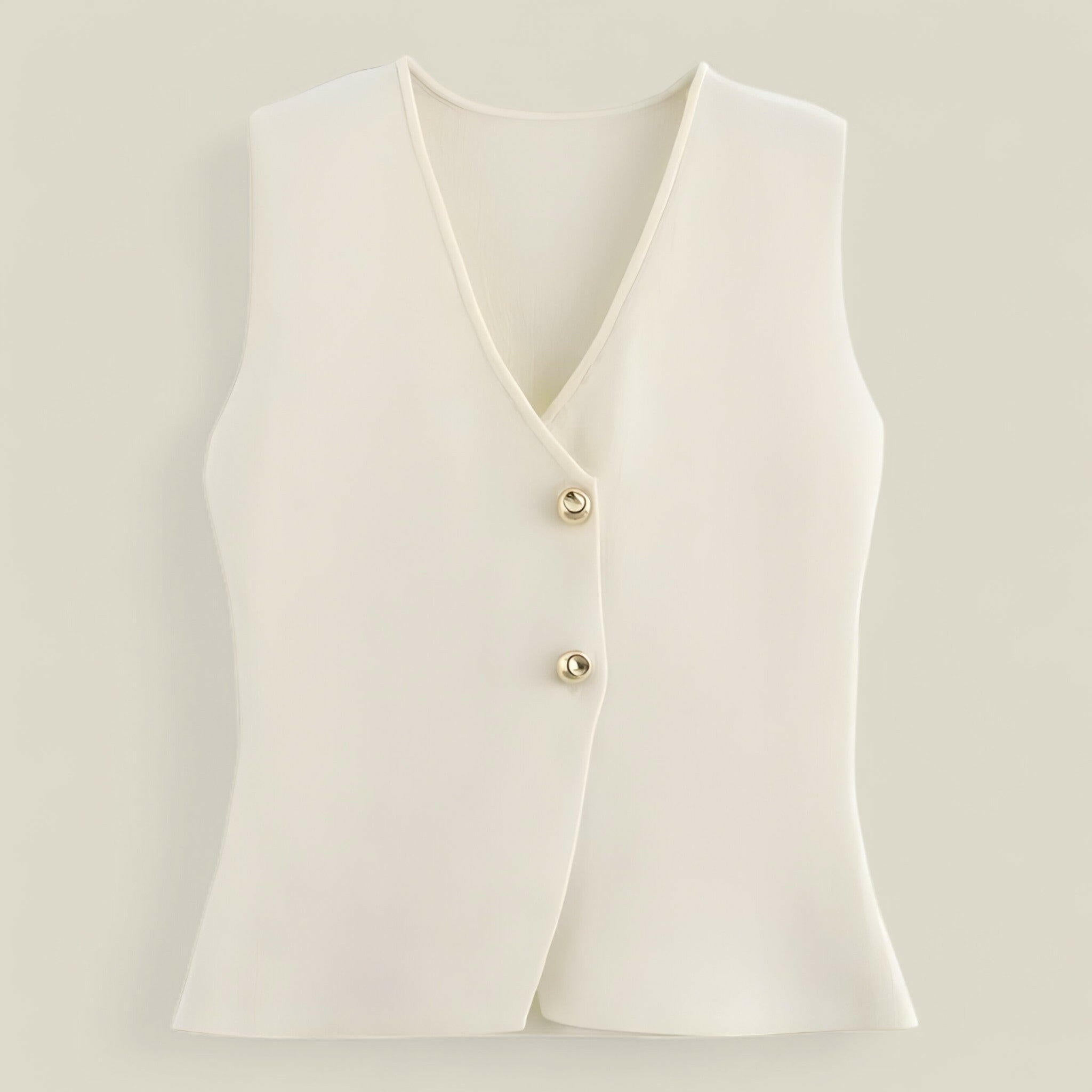 Sophia - Elegant tweedelig gebreid vest en geplooide midi-rok voor veelzijdige stijl