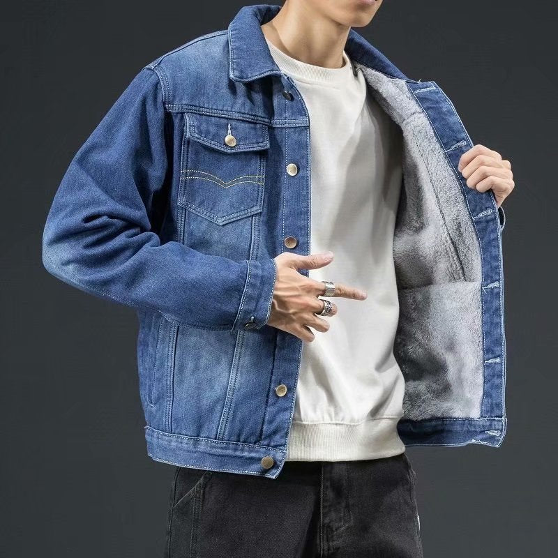 Jade - Klassieke heren denim winterjas voor comfort en stijl