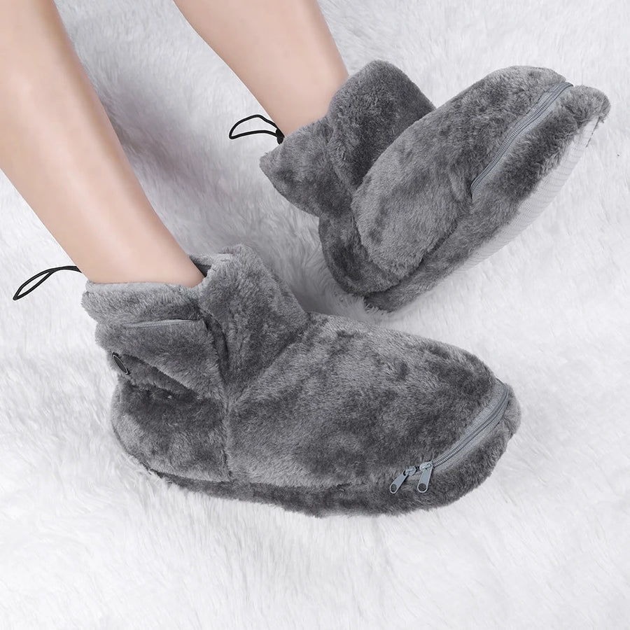 Clara - Comfortabele USB Verwarmde Pantoffels met Enkelbedekking