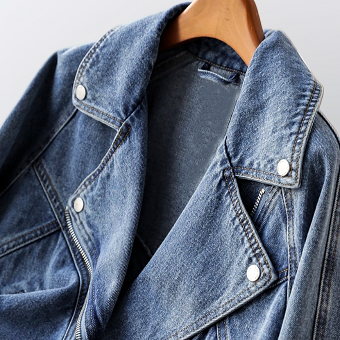 Leah - Stijlvol vintage denim jack met flatterende pasvorm en authentieke details